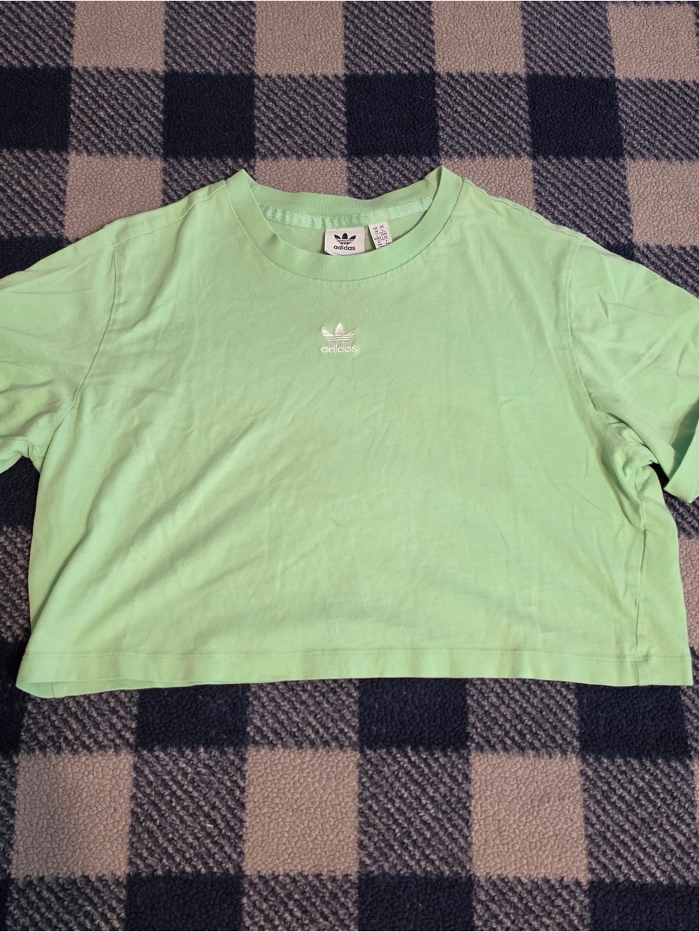 Adidas green crop top